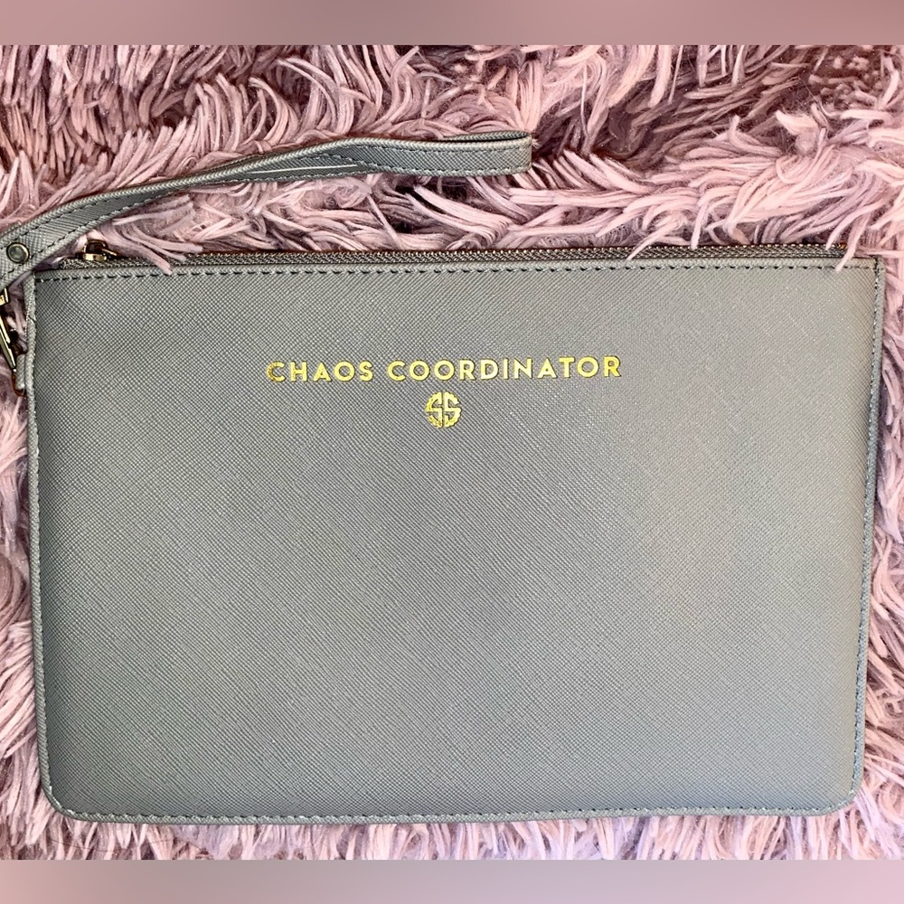Simply Southern "Chaos Coordinator" Grey Zip Purse